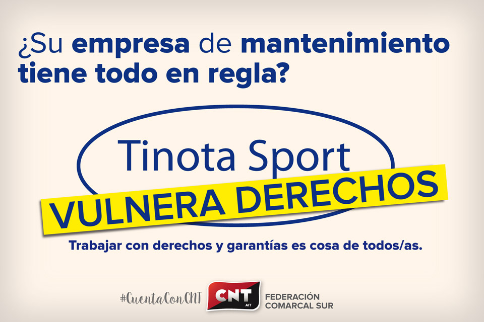 CNT inicia conflicto sindical contra Tinota Sport