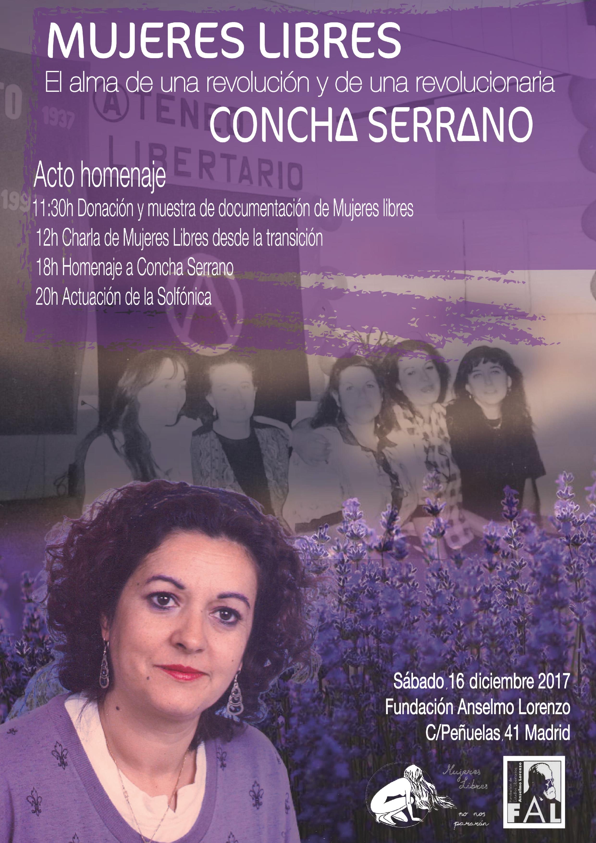 Mujeres libres: entrega y muestra de documentación y homenaje a Concha Serrano