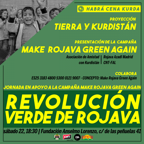Jornada de apoyo a la campaña Make Rojava Green Again