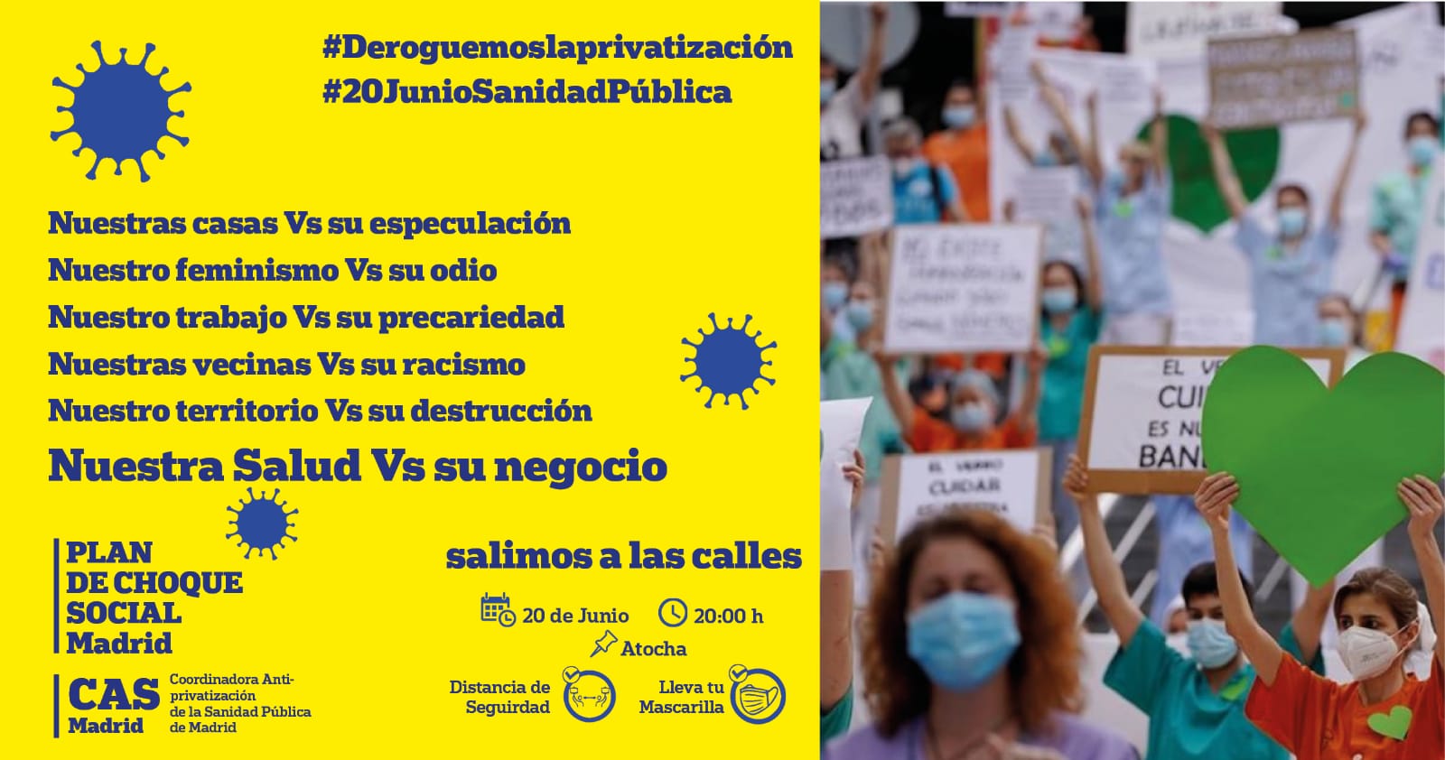 20J Madrid | Manifestación defendemos la sanidad pública y universal