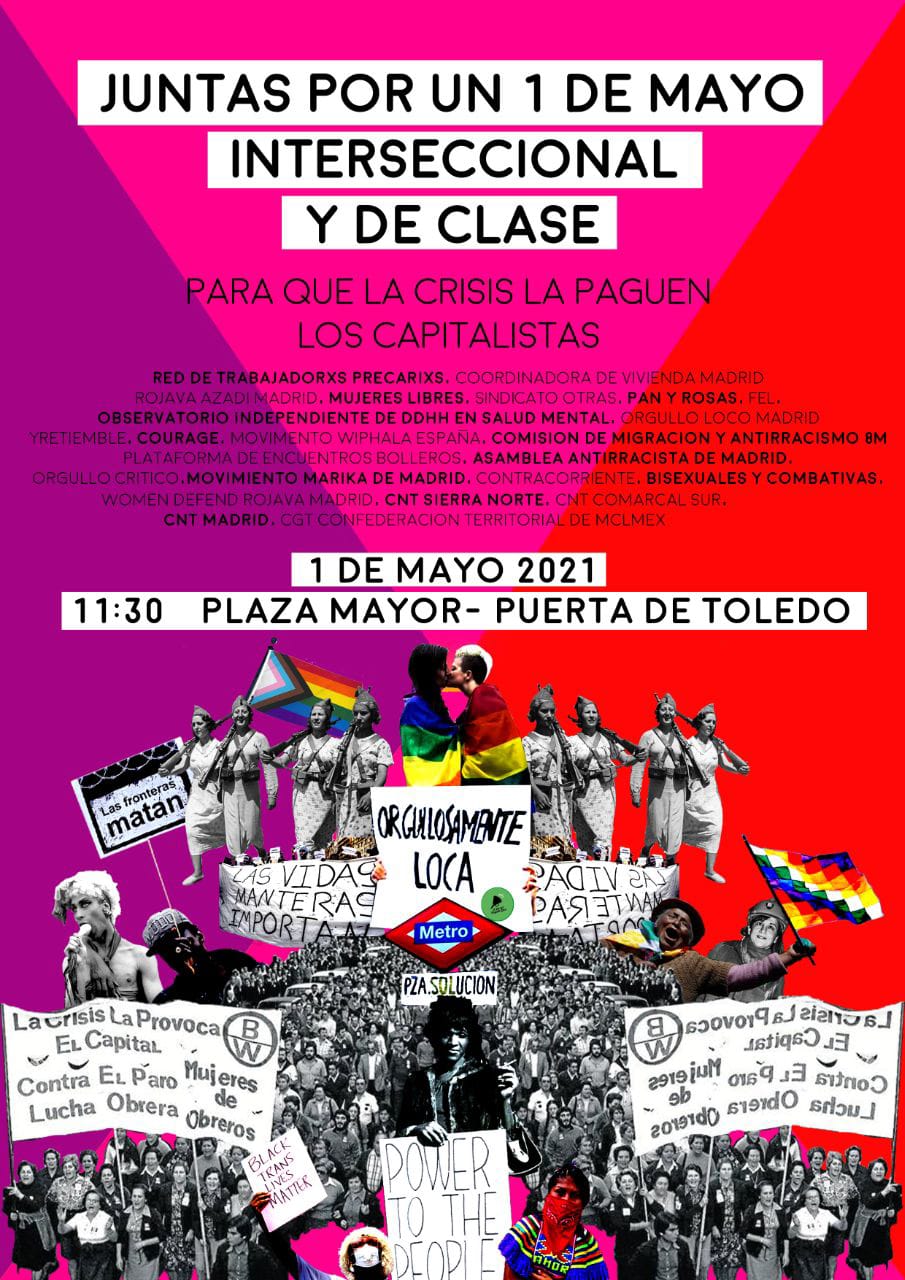 Organizaciones sociales y sindicatos de CNT y CGT marcharán juntas en Madrid