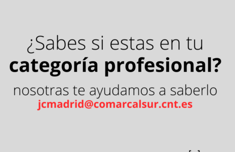 Campaña en JC Madrid por el reconocimiento de categorías profesionales