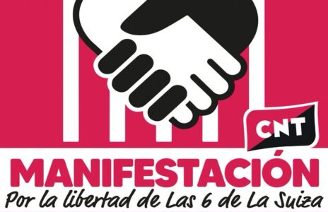 Solidaridad con las 6 de la Suiza. Manifestación en Gijón el 15 de junio.