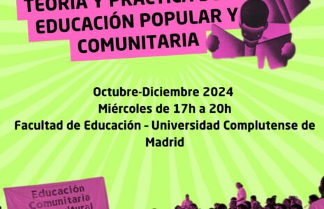 Curso de formación continua. Teoría y Práctica de la Educación Popular y Comunitaria