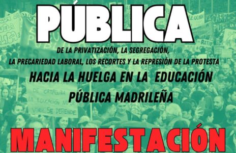 Manifestación 23 de febrero. Salvemos la educación pública.