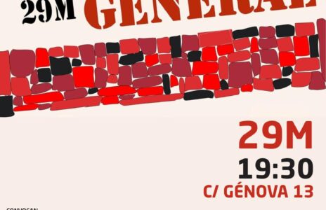 Comunicado conjunto: Concentración en apoyo a la Huelga General del 29M