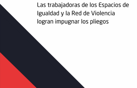 Comunicado: las trabajadoras de los Espacios de Igualdad y la Red de Violencia de Género logran impugnar los pliegos